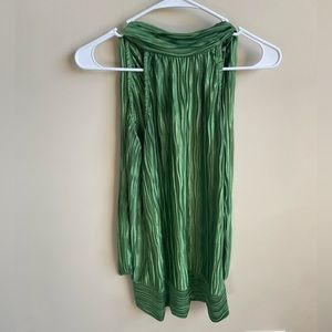 Green metallic shirt/dress size small